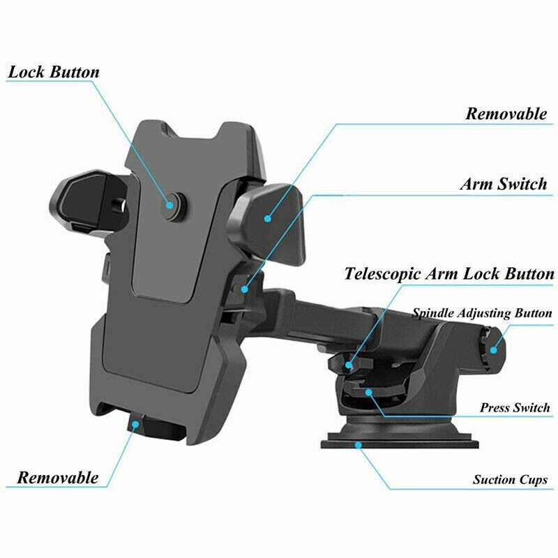 Giá Đỡ Điện Thoại Xoay 360 Độ Gắn Kính Chắn Gió Xe Hơi