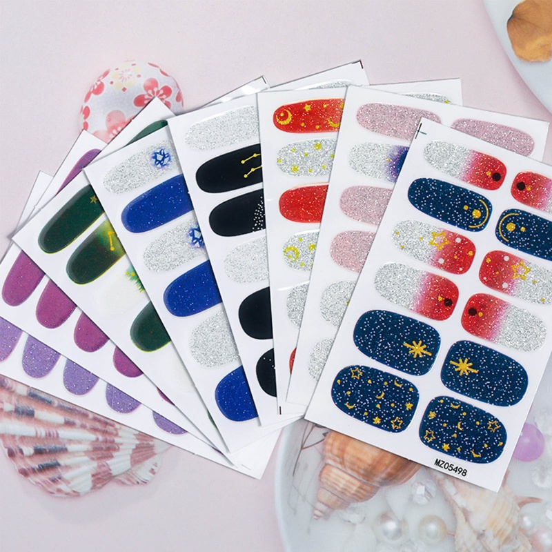 Set 48 Miếng Dán Gel Toàn Diện Trang Trí Móng Tay