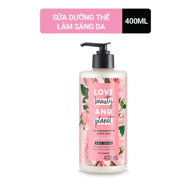 Sữa dưỡng thể làm sáng da Love Beauty And Planet Delicious Glow 400ml