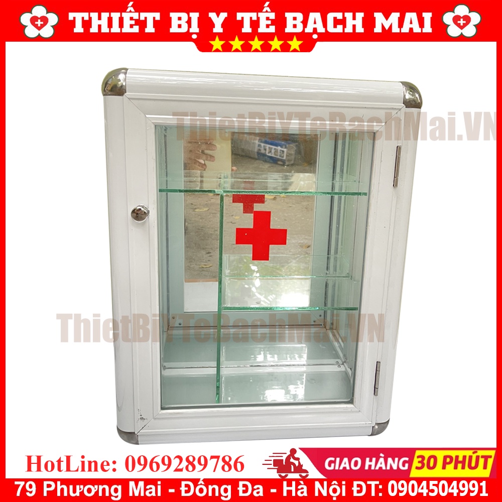 Tủ Thuốc Y Tế Treo Tường Nhôm Kính