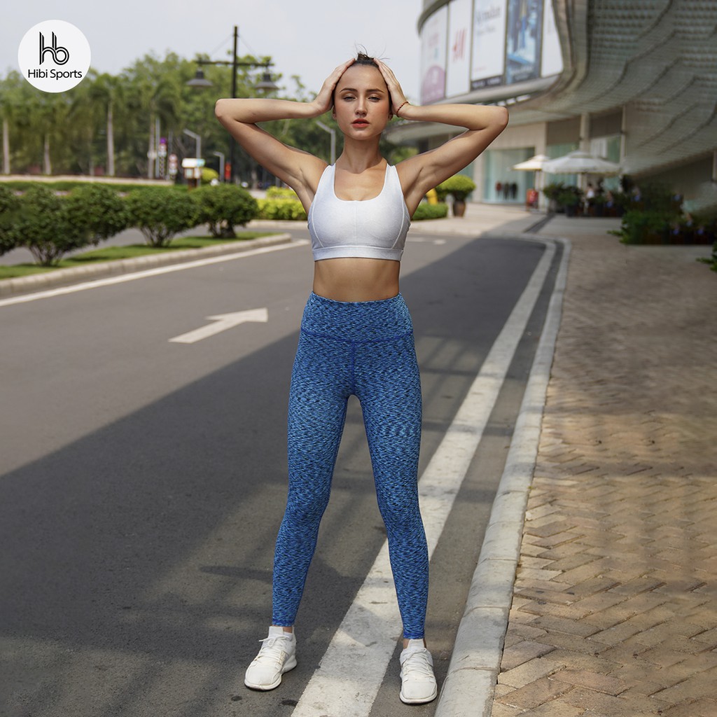 Quần tập Yoga - Gym dài trơn Lưng cao QD308 Hibi Sports