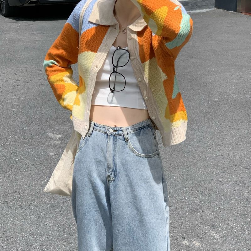 [ HÀNG ORDER ] Áo Cardigan len cổ sơmi Orange Desert form croptop cheap-moment Lisa Blacpink | BigBuy360 - bigbuy360.vn