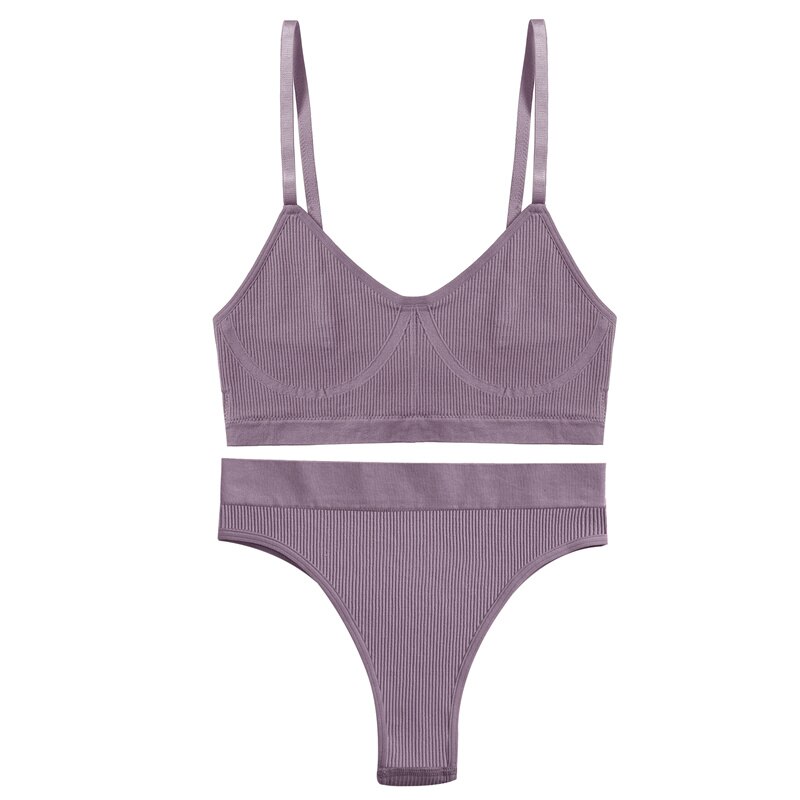 Cute Byte Bộ Đồ Lót Áo Croptop Co Giãn Có Gân Thời Trang Gợi Cảm Dễ Thương Cho Nữ | BigBuy360 - bigbuy360.vn