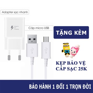 Bộ cáp sạc nhanh dành cho samsung galaxy note 4 / note 5 2017 + tặng kẹp bảo vệ cáp sạc