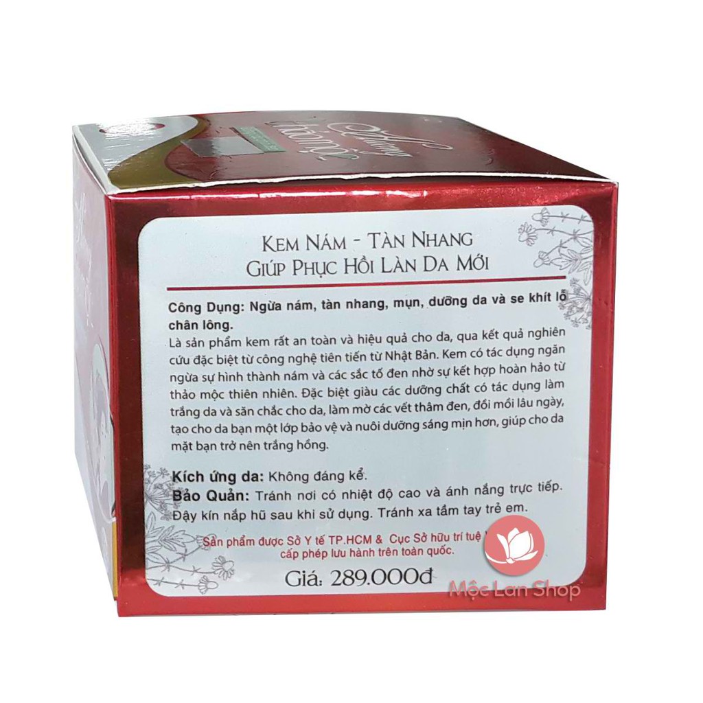 Kem nám tàn nhang, giúp phục hồi làn da mới 20gr - Kem Hương Thảo Mộc 20gr - Mỹ phẩm Mộc Lan