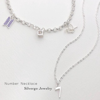 Dây chuyền bạc nữ Dây chuyền chữ cái Dây chuyền chữ số SIlvergo Silver