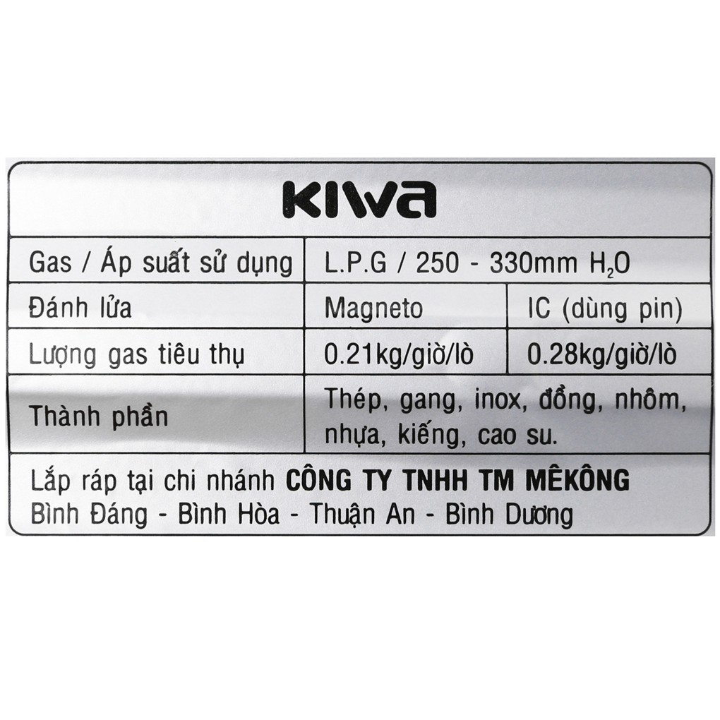 Bếp gas đơn Kiwa KW-300G