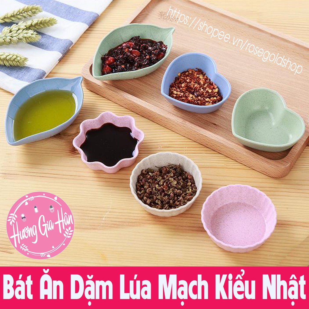 Bát Ăn Dặm Lúa Mạch Kiểu Nhật Mini Hình Hoa Lá Xinh Xắn Siêu Đáng Yêu - goodbaby, luvamo, hanhdecal, shop mẹ xôi