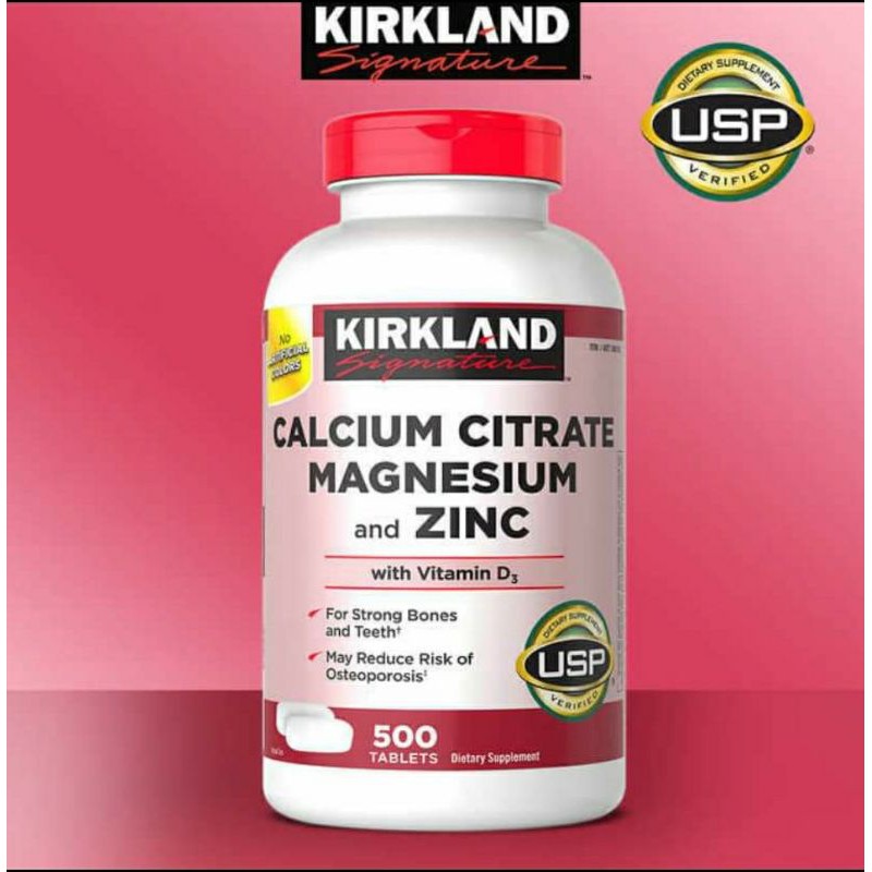 [ Date xa] Viên Uống Calcium Citrate Magnesium Zinc Kirkand 500 viên