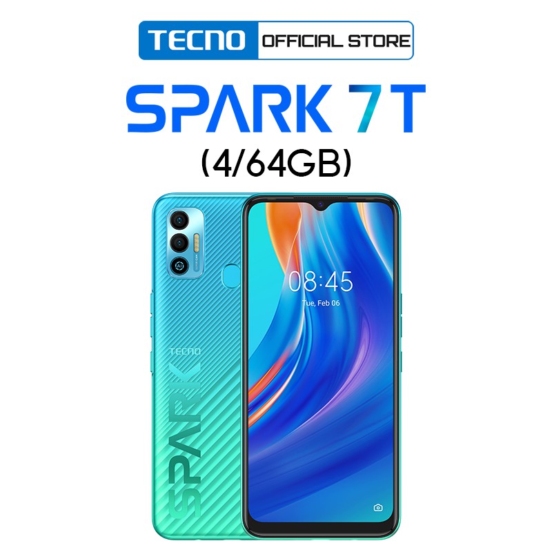 Điện thoại TECNO SPARK 7T | 4GB/64GB | Pin 6000 maH | Camera kép 48MP | HÀNG CHÍNH HÃNG