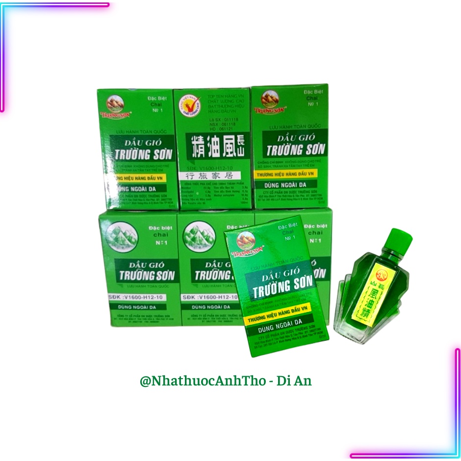 DẦU GIÓ TRƯỜNG SƠN 6ML- Giảm ho, cảm cúm, vết cắn do côn trùng