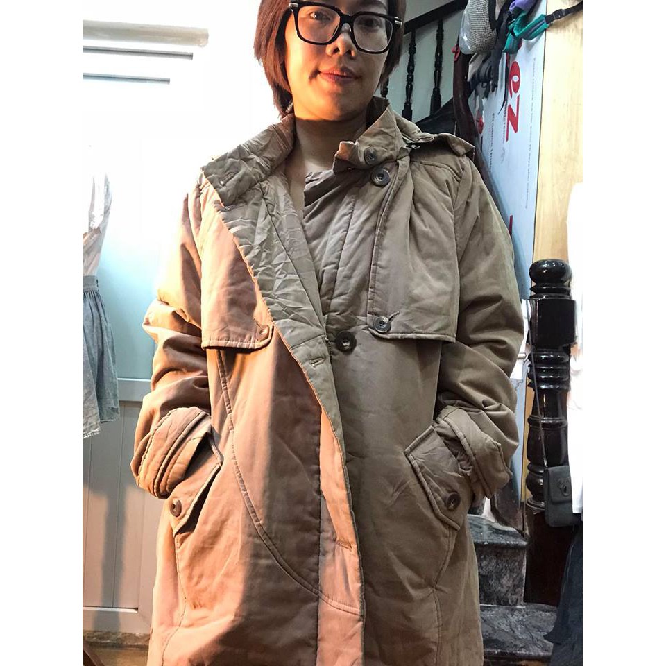 Áo khoác pakar nâu vàng. | BigBuy360 - bigbuy360.vn