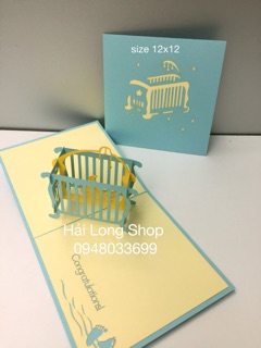 Cũi Trẻ Em ( baby ) - Thiệp 3D