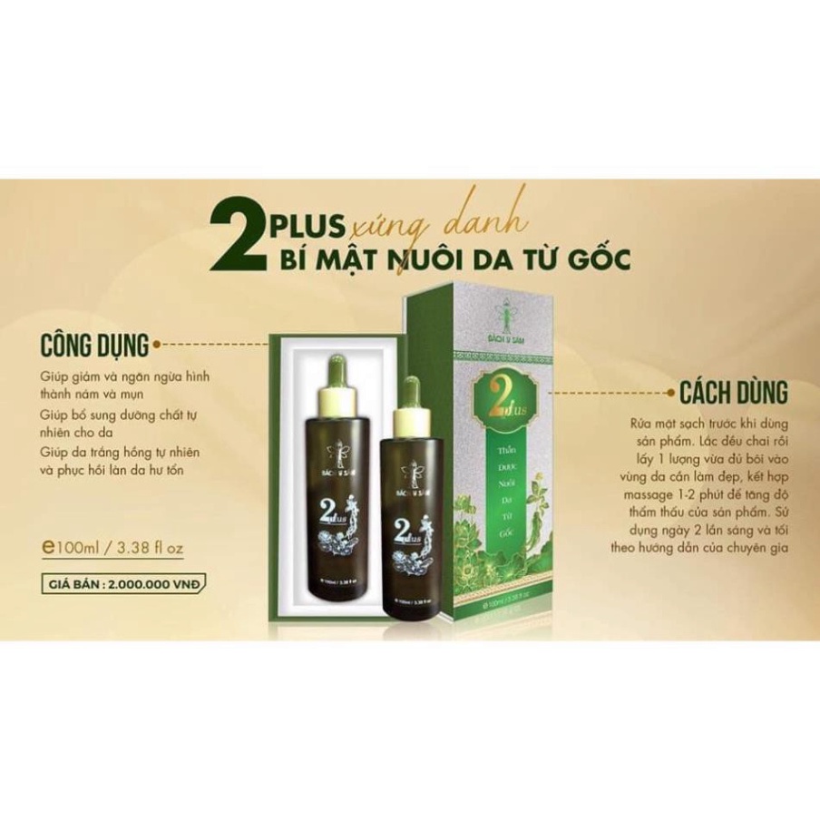 Bách Y Sâm 02 Plus Bạch Linh - Chuyên mụn Lọ 30ml (Mẫu mới nhất)