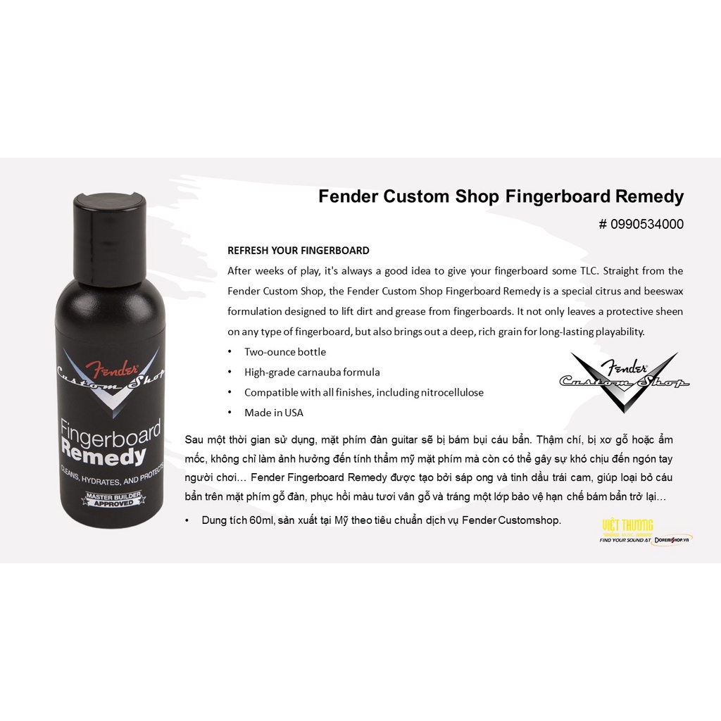 Dung dịch vệ sinh và bảo dưỡng đàn guitar chính hãng Fender Guitar Cleaning Products