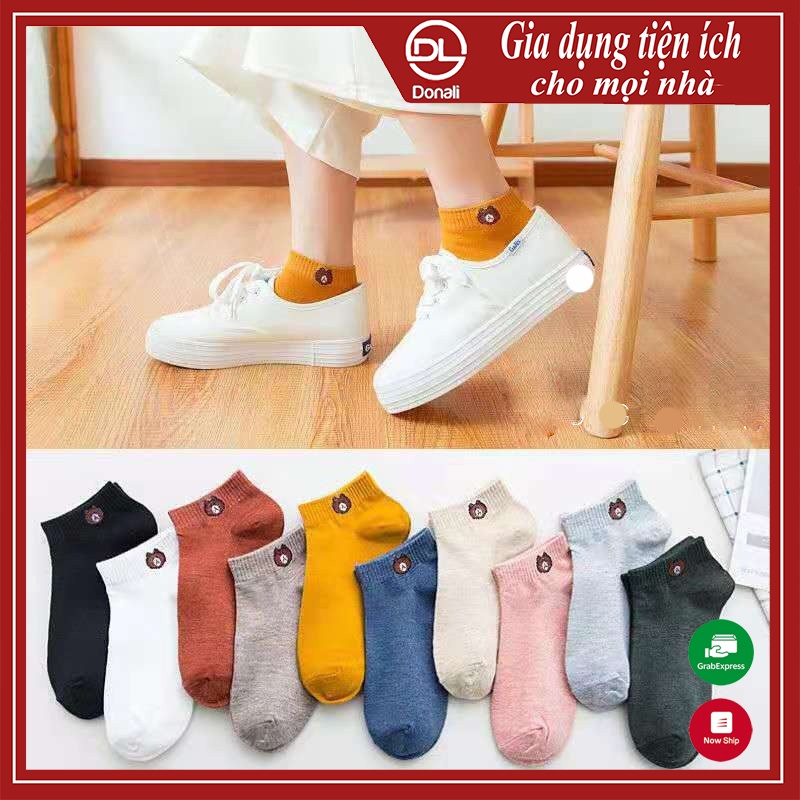 Tất gấu cổ ngắn đủ các mầu ngộ nghĩnh