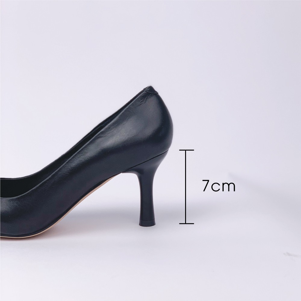 Giày cao gót nữ VNXK da bò Ý, giày công sở nữ gót cao 6cm mũi nhọn - Kimy Store
