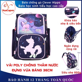 Balo cho bé Clever Hippo Fancy M Kỳ lân ngân hà, balo học sinh tiểu học chống gù cho bé gái đáng yêu