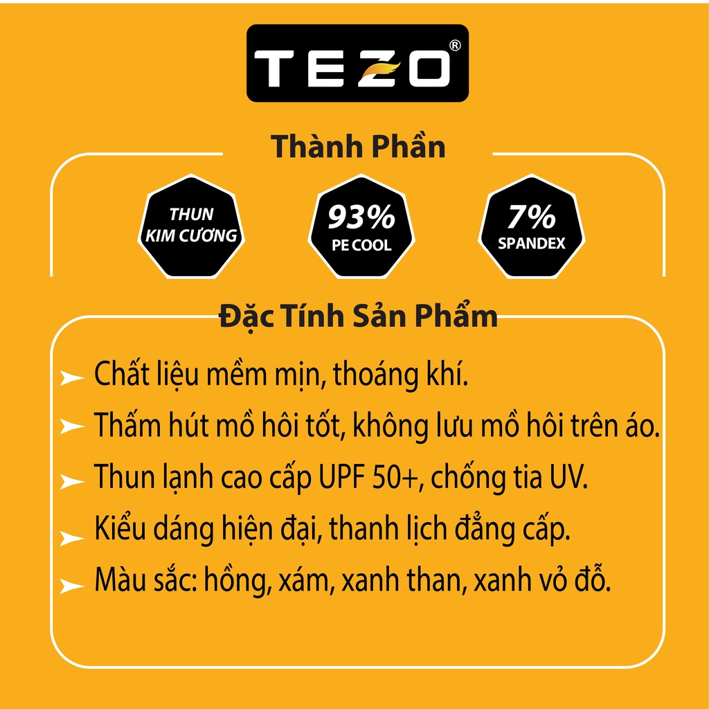 Áo chống nắng nữ dáng dài Tezo thoáng khí, thấm hút mồ hôi, chống tia cực tím vượt trội 2201ACND01