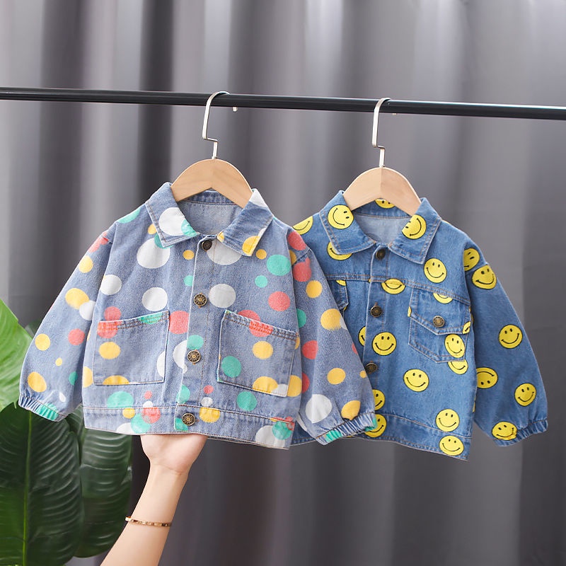 Đàn Ông Và Phụ Nữ Cho Bé Mùa Thu Áo Khoác Denim Áo Áo Khoác Giản Dị