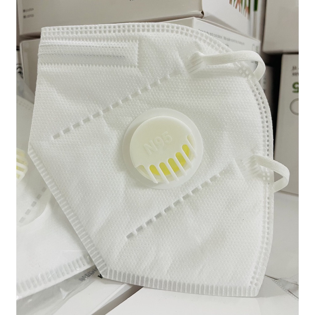Hộp 10 Khẩu trang N95 Có Van Thở, khẩu trang kháng khuẩn tiêu chuẩn N95 hàng công ty đạt chuẩn FDA CE | BigBuy360 - bigbuy360.vn