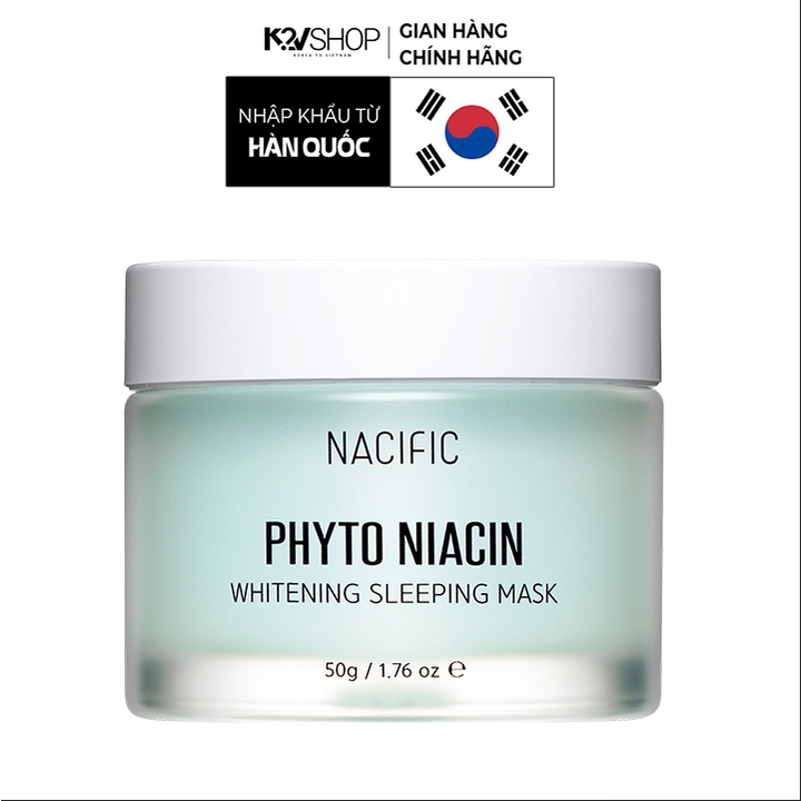 Hộp 50g mặt nạ ngủ dưỡng trắng Nacific Phyto Niacin Whitening Sleeping Mask