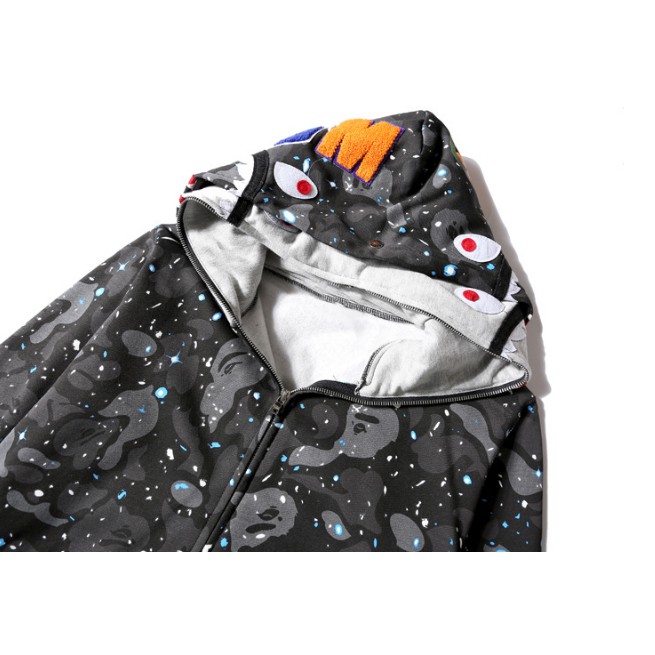 BAPE A BATHING APE Áo Khoác Có Nón Khóa Kéo Họa Tiết Rằn Ri Thời Trang | BigBuy360 - bigbuy360.vn