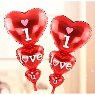 Bóng trái tim ba tầng i love you