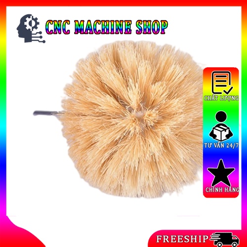 Chổi tre đánh bóng gỗ,làm mịn bề mặt gỗ lắp máy khoan cầm tay cán 6mm sợi tự nhiên