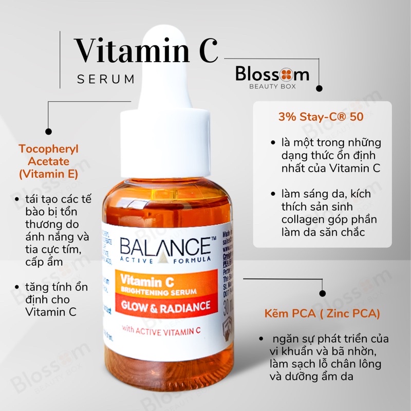 Tinh chất dưỡng da Vitamin C Power Serum Balance Active Formula