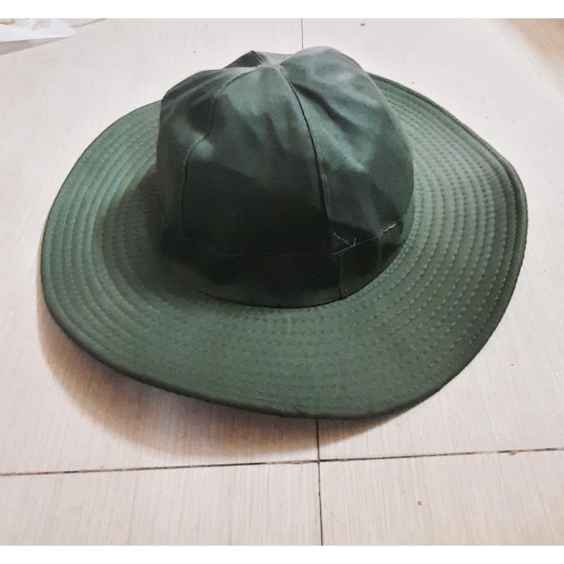 Nón tai bèo tình nguyện xanh đậm, mũ tai bèo mùa hè xanh đậm