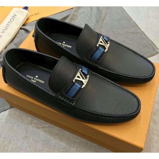 Giày lười nam đính LV nhỏ, 4 màu đai xanh,đỏ,đen,vàng