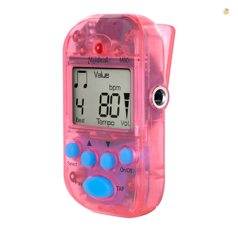 Thiết Bị Chỉnh Tông Metronome M50 Màn Hình LCD Chuyên Nghiệp Cho Đàn Guitar Mini Metronomo
