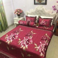 Set chăn ga gối trần bông poly 4 mónl