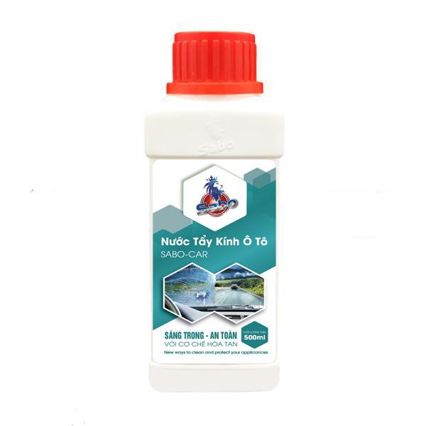 Nước tẩy kính ô tô SABO-CAR , Sản phẩm chuyên dụng vệ sinh kính bám cặn canxi, ố mốc bám lâu ngày chai 500ml