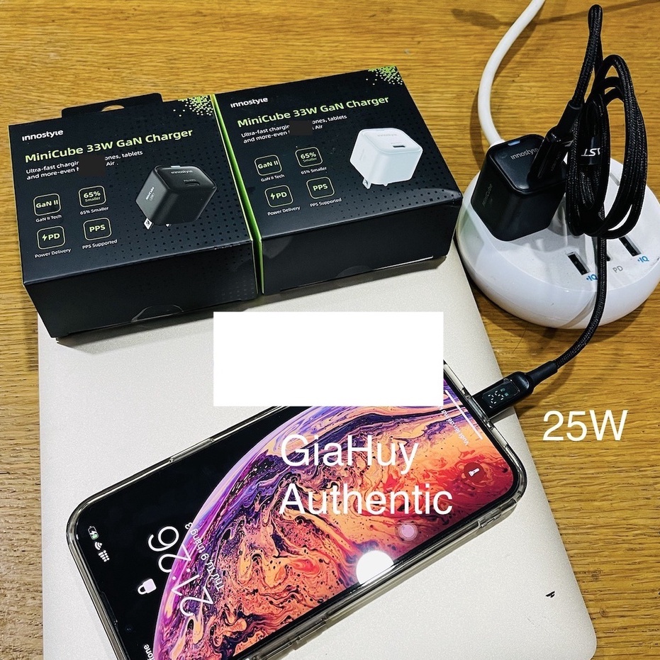 Củ sạc nhanh INNOSTYLE IC33PD MiniCube PD/ PPS 1.0 33W GaN II
