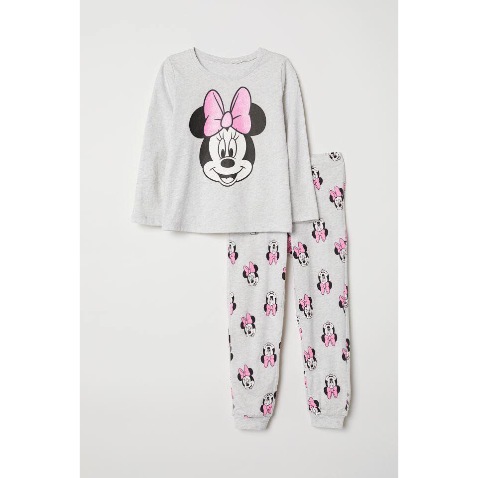 Bộ cotton dài tay Mickey HM cho bé gái.