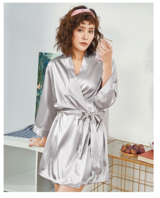 Áo Choàng Ngủ Lụa Mềm Mịn