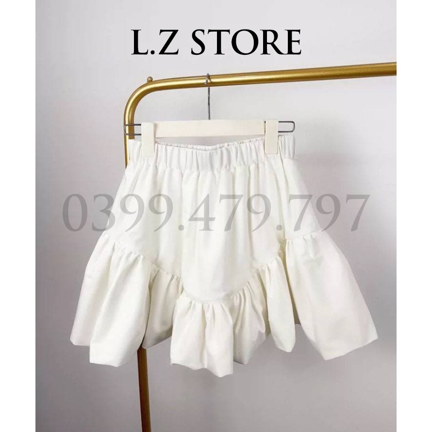 Chân váy nữ trắng xòe
