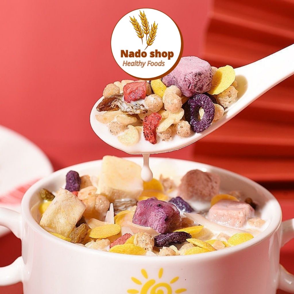 Ngũ cốc sữa chua hoa quả 400g, ngũ cốc dinh dưỡng siêu ngon, hỗ trợ giảm cân