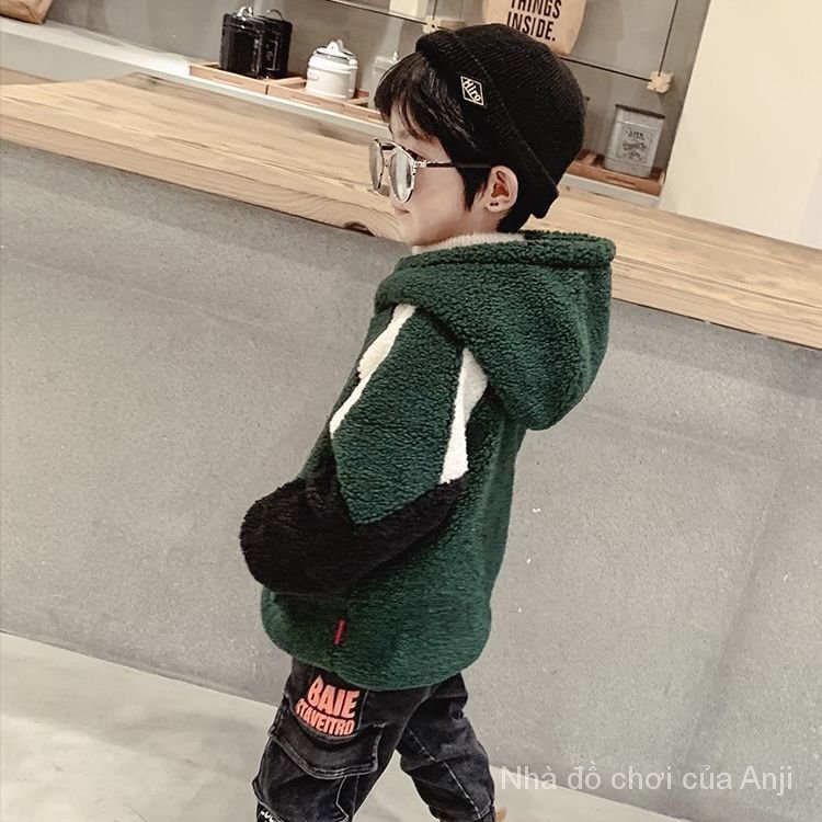 Autumn And Winter Thick Velvet Baby Boys Sheepskin Jacket