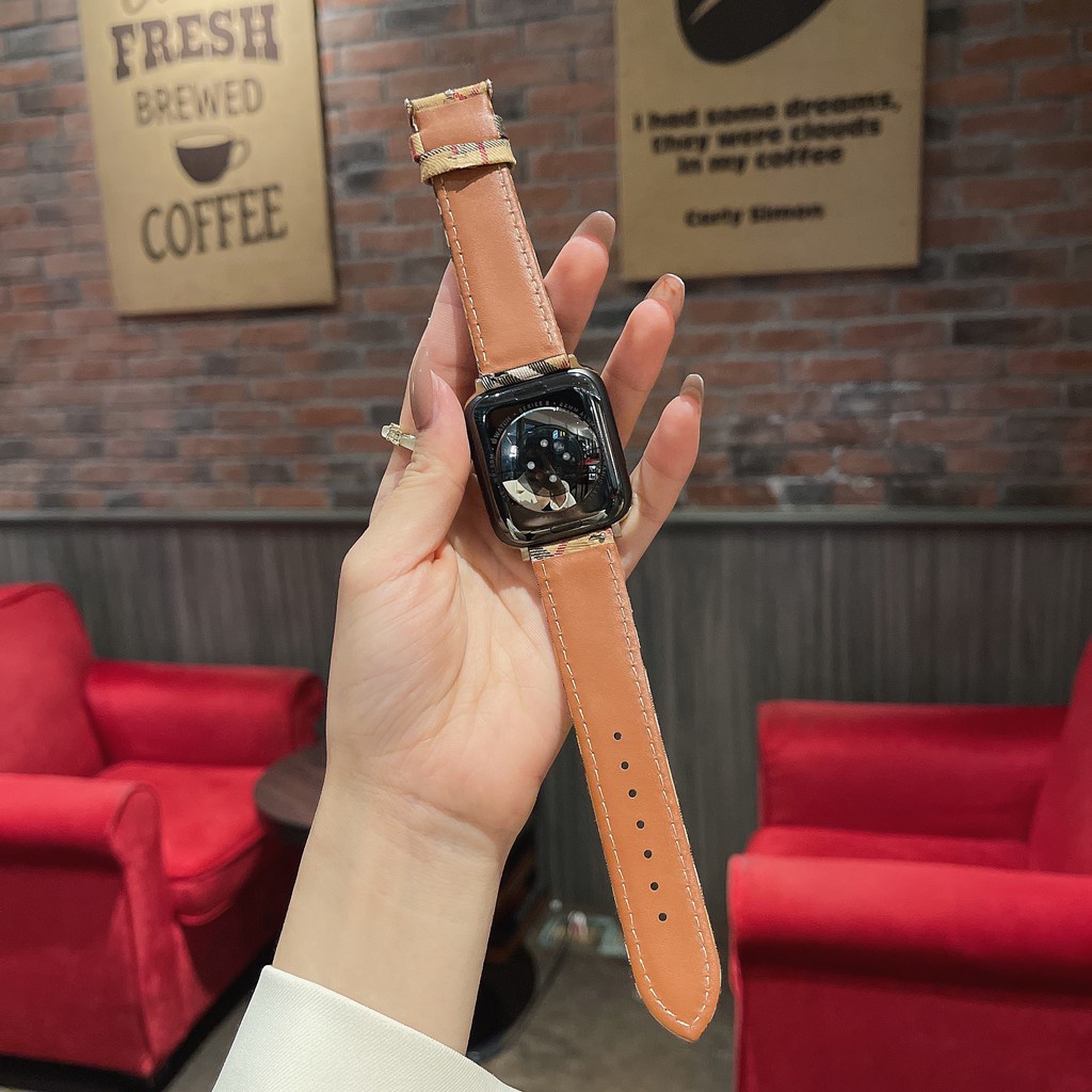 Dây đeo đồng hồ thích hợp cho Apple Watch series 6 5 4 3 2 se iwatch 38mm / 40mm / 42mm 44mm t500 w26 u78 plsu BURBERRY