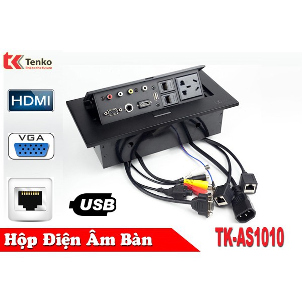 Hộp điện âm bàn họp – sơn tĩnh điện cao cấp TENKO TK-AS1010