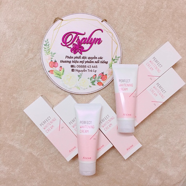 Kem dưỡng trắng da nâng tông tức thì Asome Perfect Whitening Cream { MẪU MỚI NHẤT }