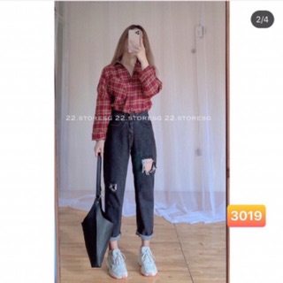 ❤️Baggy Jeans Đen Rách