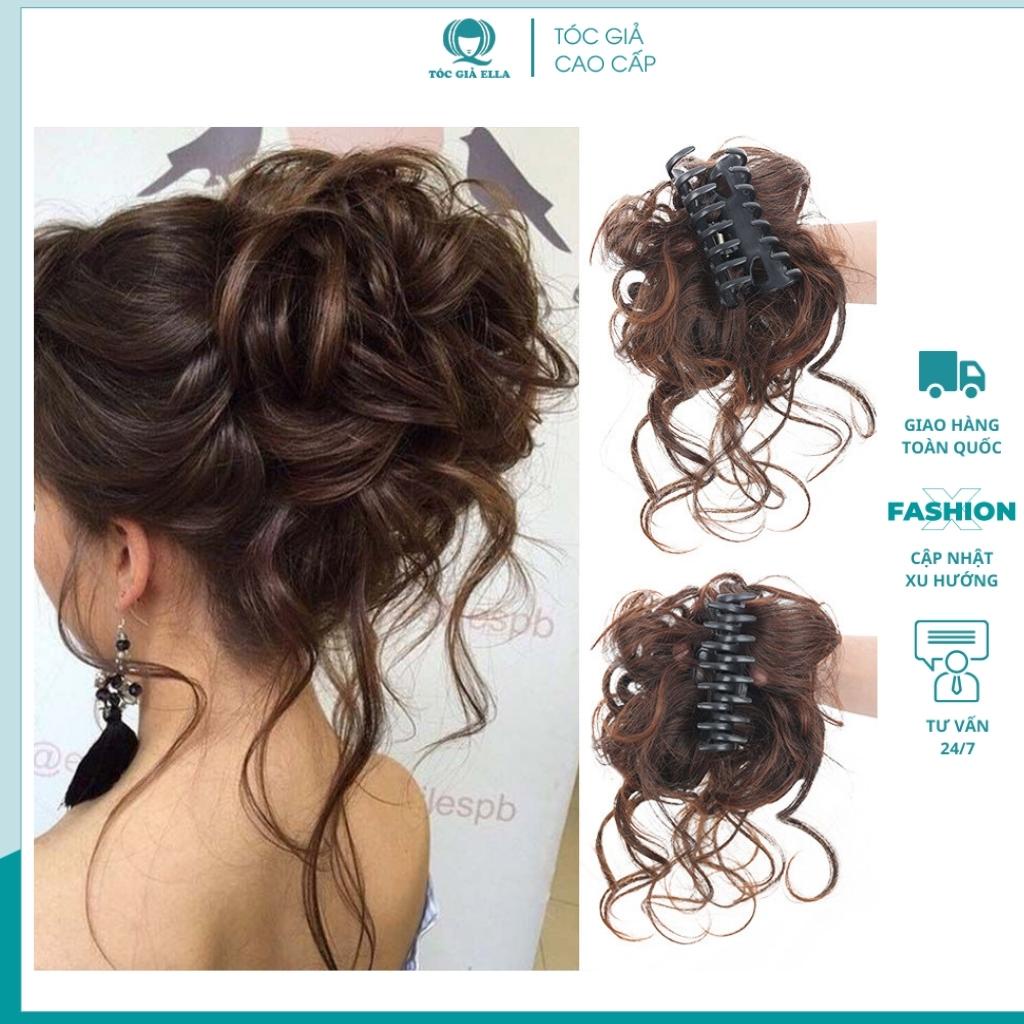 Tóc giả búi kẹp xoăn lơi DW207