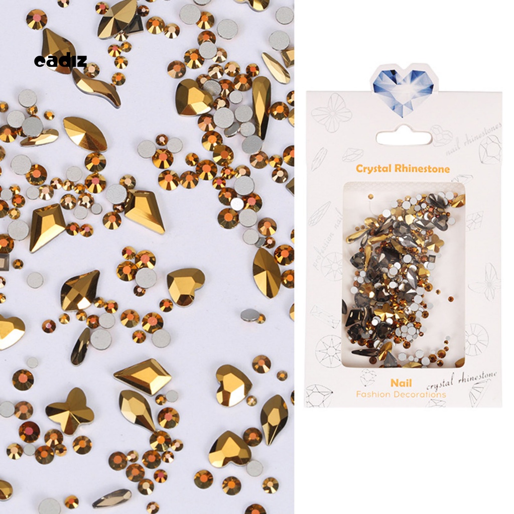 1 Túi Phụ Kiện Trang Trí Móng Tay 3D Lấp Lánh Sang Trọng DIY