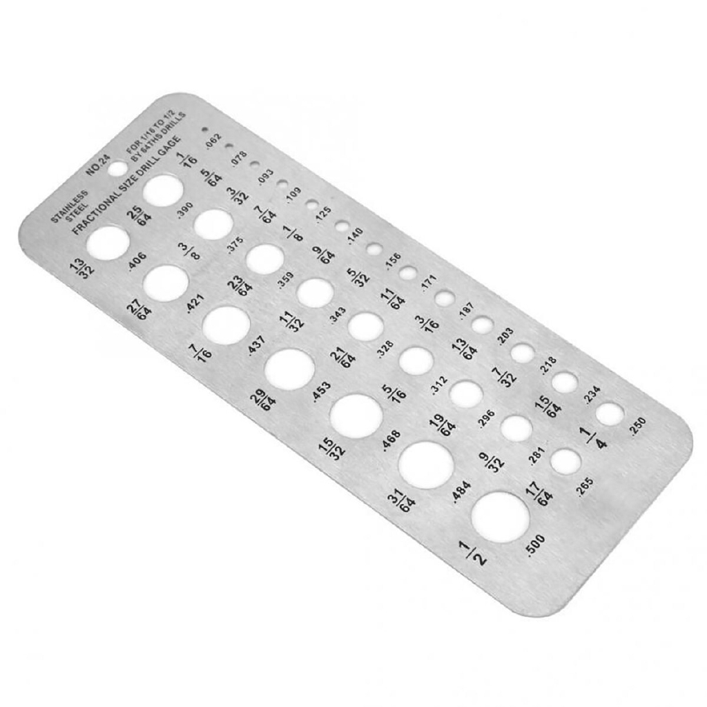 Thước Đo Mũi Khoan Bằng Thép Không Gỉ 29 Kích Thước 15.9X6Cm