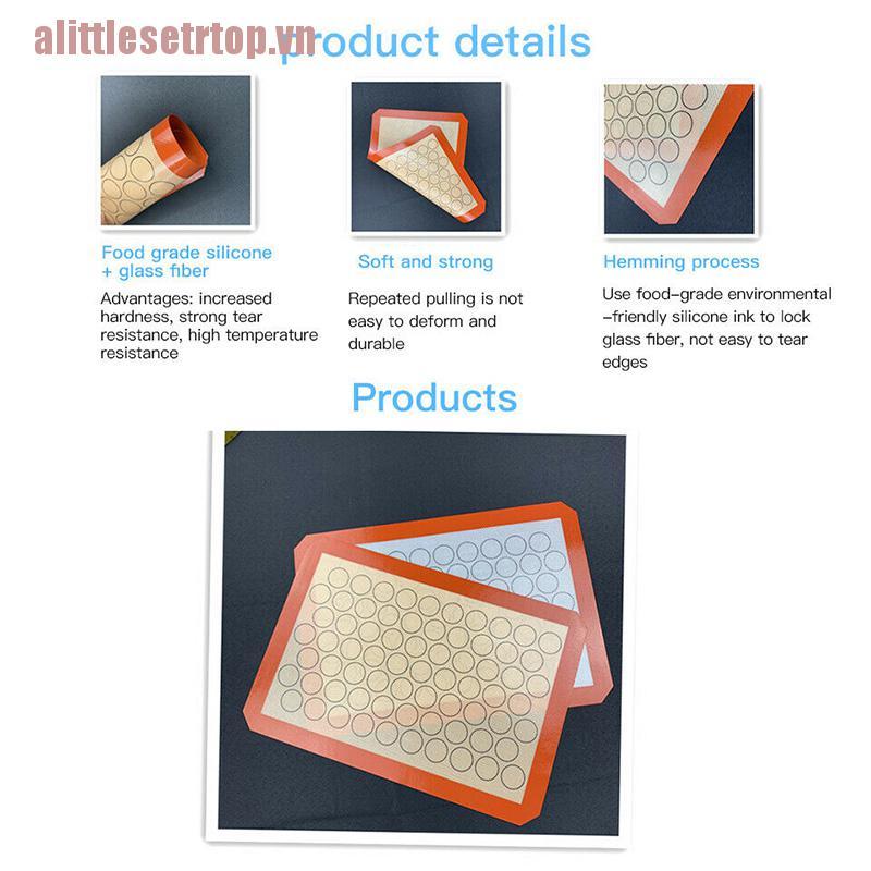 Thảm Silicone Nướng Bánh Macaron Chống Dính