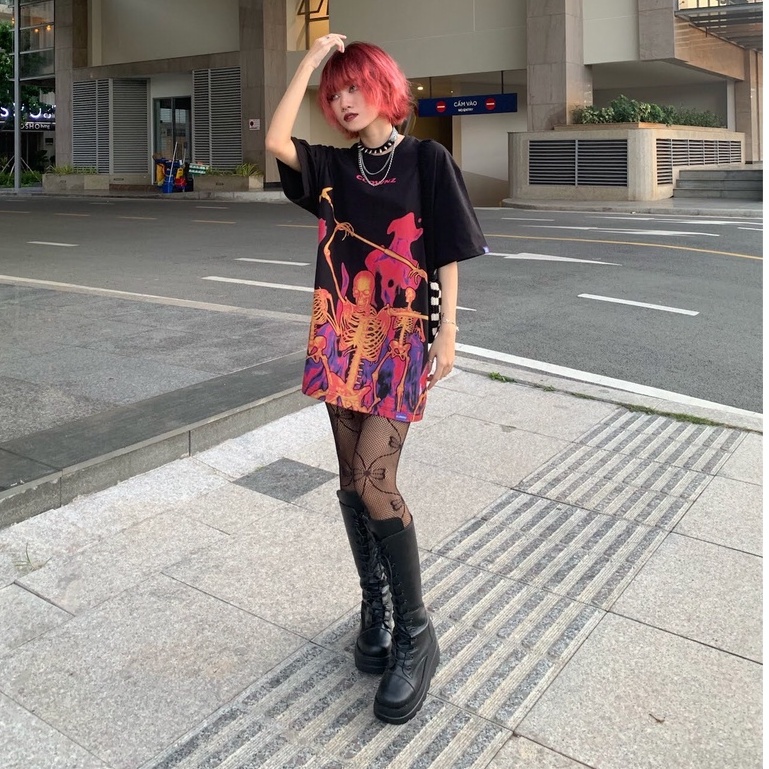 Áo thun tay lỡ local brand Clownz Rock Party phông cổ tròn form rộng cotton unisex nam nữ